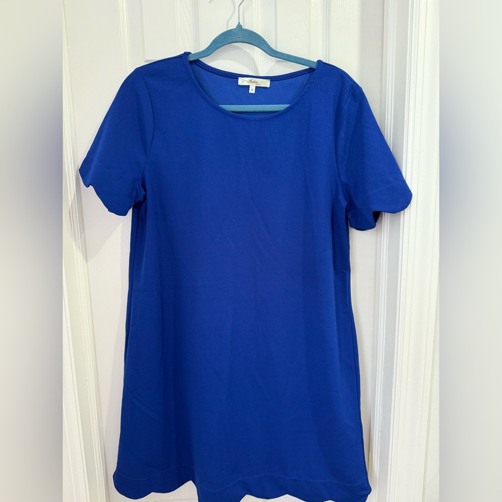 Classic Royal Blue Women's Scalloped Dresses
